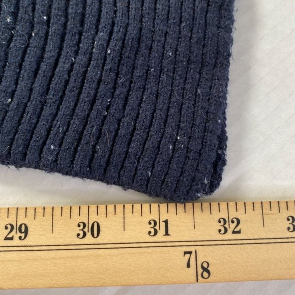 Loft Oversized Navy with White Flecks Coastal Knit Turtleneck Sweater Size S - Picture 11 of 11